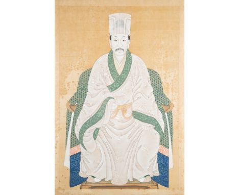 A CHINESE ANCESTOR PORTRAITCivil Service Court Official pigment on paper 103 x 69 cm (40 1/2 x 27 1/8 in.) CONDITIONObserved 