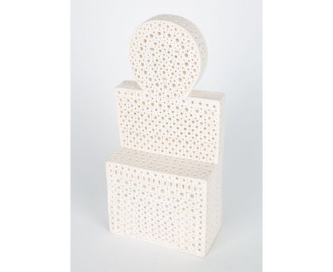 ALEXANDER NEY (RUSSIAN B. 1939)Throne Woman, 2006 white clay 28 (h) x 13 (w) x 7 (w) cm (11 x 5 1/8 x 2 3/4 in.)  signed, dat