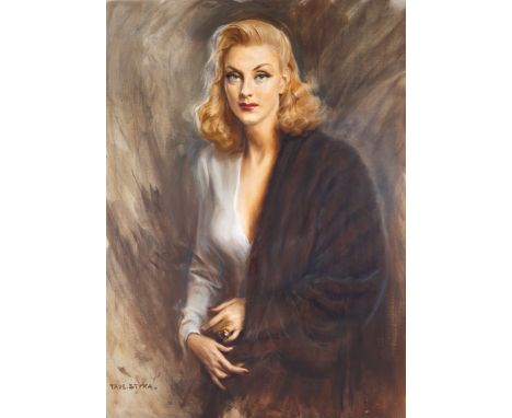TADE (TADEUSZ) STYKA (POLISH 1889-1954)Portrait of Jayne Manners, circa 1940-1945 oil on canvas 104.5 x 76.5 cm (41 1/8 x 30 