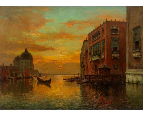 ANTOINE BOUVARD (FRENCH 1870-1956)View on the Grand Canal, Venice oil on canvas 54 x 73 cm (21 1/4 x 28 3/4 in.) signed lower