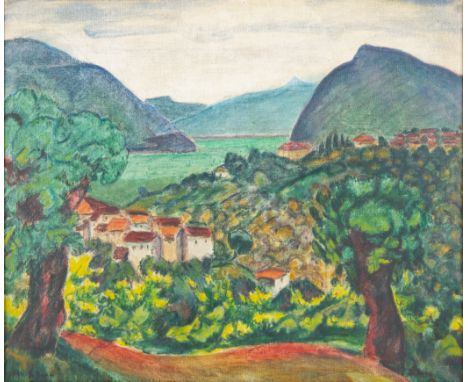 BEN BENN (RUSSIAN-AMERICAN 1884-1983)Comano, Ticino, Switzerland oil on canvas 46 x 55 cm (18 1/8 x 21 5/8 in.) signed lower 