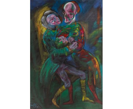 MIKHAIL CHEMIAKIN (RUSSIAN B. 1943)Mozart and Salieri, 1988 pastel on paper 110 x 76 cm (43.3 x 29.9 in.) signed, dated and i