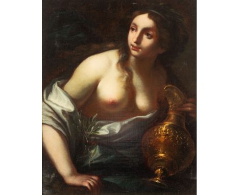 19TH CENTURY CONTINENTAL SCHOOLNude with Carafe and Olive Branch oil on canvas 68 x 54 cm (26 3/4 x 21 1/4 in.)CONDITIONObser