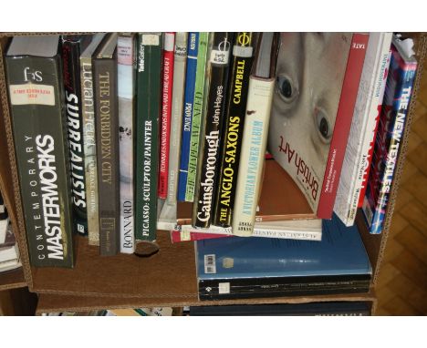 A TRAY CONTAINING APPROXIMATELY TWENTY BOOKS, on Art and Artists