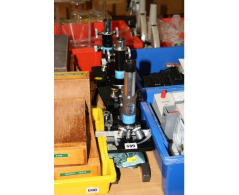THREE MICROSCOPES, comprising a Swift nine fifty series, a Beck of London model 29 and a Watson &amp; Sons 'KIMA' (3)
