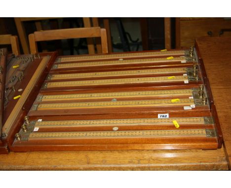 FOUR PHILIPS HARRIS WOODEN AND METAL SCIENTIFIC MEASURING INSTRUMENTS (4)