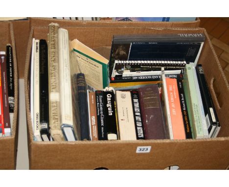 A TRAY CONTAINING BOOKS, on Art and Artists
