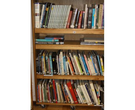 FOUR SHELVES OF BOOKS PERTAINING TO ART AND RECREATION, (bookcase not included)
