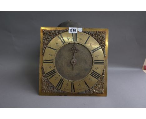 A George III 30 hour longcase clock movement by Taylor Petworth with 10" square brass dial, striking the hour on a bell. 