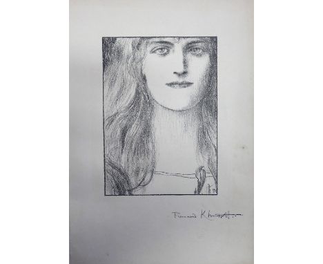 Fernand Khnopff (1858-1921), Des grelots. 1905, lithograph, with blind stamp, unframed, 29cm x 20.5cm,