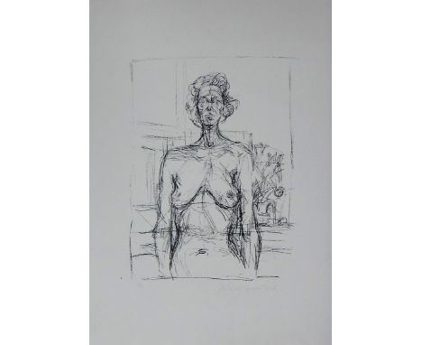 Alberto Giacometti (1901-1966), nude, lithograph, signed and numbered 60/90, unframed, 38cm x 28cm. DDS  Illustrated   
