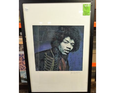 GERED MANKOWITZ  (1946 - )  Photographic Portrait of Jimi Hendrix, London, 1967:  signed in pencil by the photographer and nu