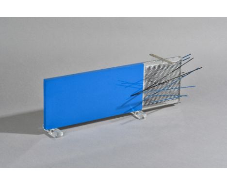 Jesús Raphael Soto , (Venezuelan 1923-2005) Hannover 1968 plexiglass metal screen print and nylon thread, vibration sculpture