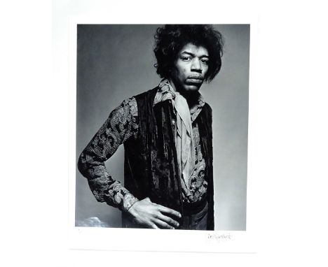 GERED MANKOWITZ (1946 - )  A Photographic Portrait of Jimi Hendrix, London, 1967:  the black and white print signed by the ph