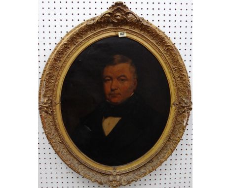 English School (19th century), Portrait of a gentleman, oil on canvas, oval, inscribed Painted 1841 aged 60 on reverse, 60cm 
