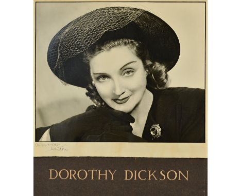ANGUS MCBEAN  (1904 - 1990)  Dorothy Dickson:  portrait mounted and signed by the photographer in pencil on the cream mount, 