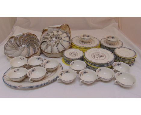 Royal Doulton Old Colony dinner and tea service to include plates, bowls, serving dishes and oval meat plates (99)