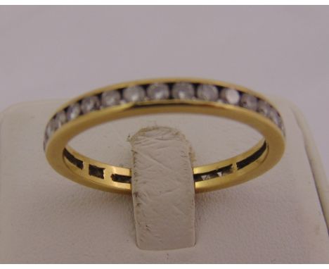 9ct yellow gold and diamond eternity ring, approx total weight 4.7g