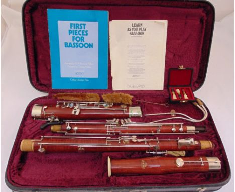 A Carton Bassoon in original fitted case with accompanying documents