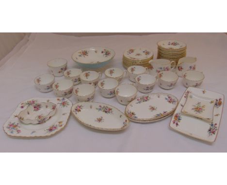 Minton Marlow tea set to include a milk jug, a sugar bowl, plates, cups and saucers for twelve place settings (47)