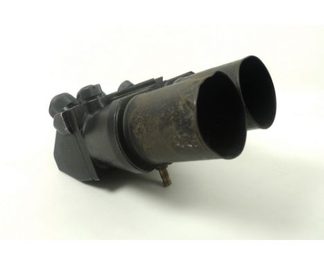 A set of WWII German Flak binoculars, engraved and white filled to the side 'D. F. 10 x 80, CXN, K. F., 26489, 20122', 20 by 