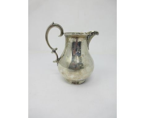 A Victorian silver baluster Jug engraved initials, London 1853, maker: Barnards 