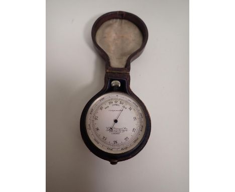 A Pocket Barometer by C.W. Dixon &amp; Son, Bond Street, London, in original case 