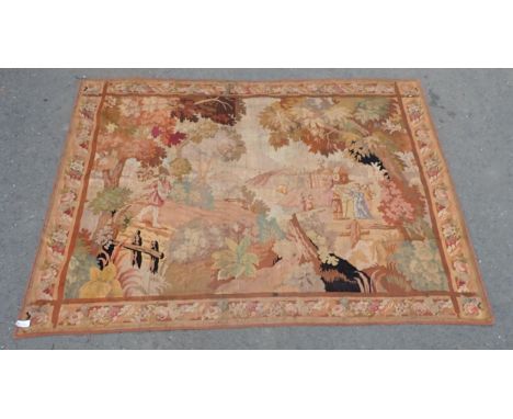 A large Tapestry Wall Hanging in the 17th Century style 8ft 6in W x 7ft H 