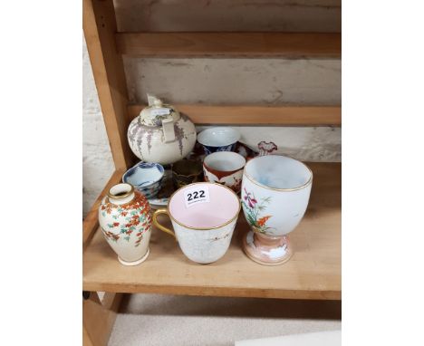 SHELF LOT ANTIQUE ORIENTAL ITEMS