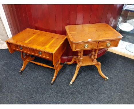 2 X TWO DRAWER LAMP TABLES