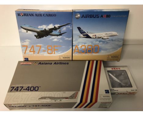 Dragon Wings 1/400 scale assorted diecast model aircraft including Korean air examples all boxed 