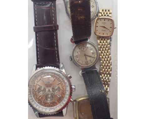 Box of mixed wristwatches including Rotary and fashion examples