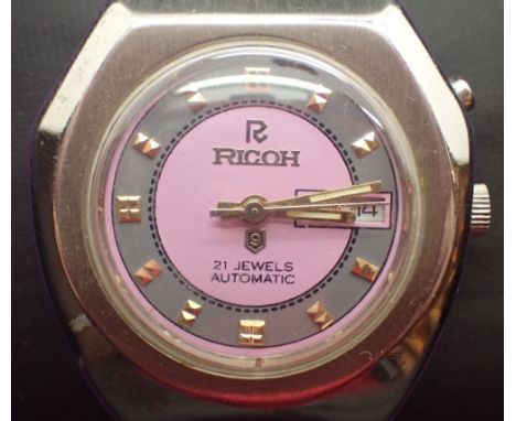 Gents Ricoh automatic wristwatch CONDITION REPORT: This item is working at lotting.
