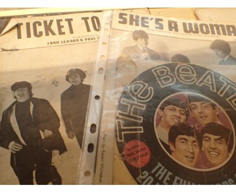 Original Northern Songs Ltd Beatles music sheets for Ticket to Ride Shes a Woman and Love Me Like You Do