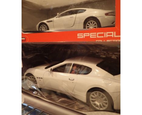 Mondo Motors Maserati Gran Turismo 1:18 scale model and a 1:24 scale Aston Martin DB9