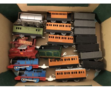 Tomy Thomas the Tank Engine steam locomotive with coaches and wagons