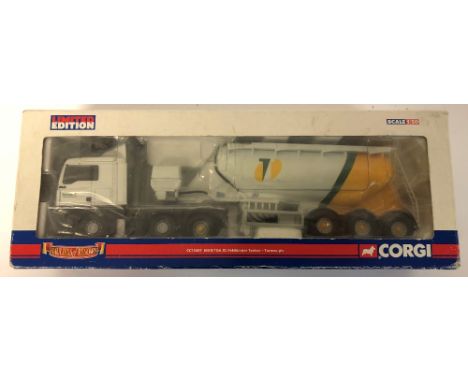 Corgi 1/50 scale CC13407 MAN lorry with feldbinder trailer boxed 