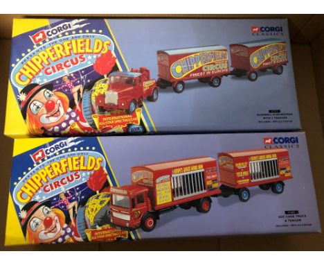 Corgi Chipperfields Circus diecast vehicles in boxes