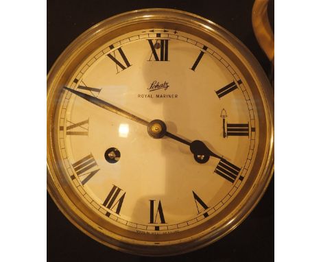 Schatz Royal Mariner brass cased 8 bells clock D: 17 cm