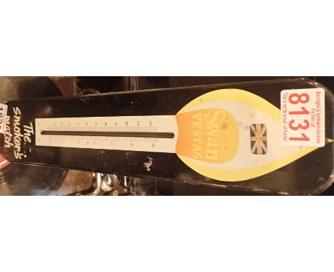 Metal framed Swan Vestas thermometer