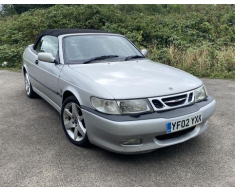2002 Saab 9-3 2.0 Turbo Aero Automatic Convertible. Registration number: YF02 YXK. Genuine low mileage having covered only 72
