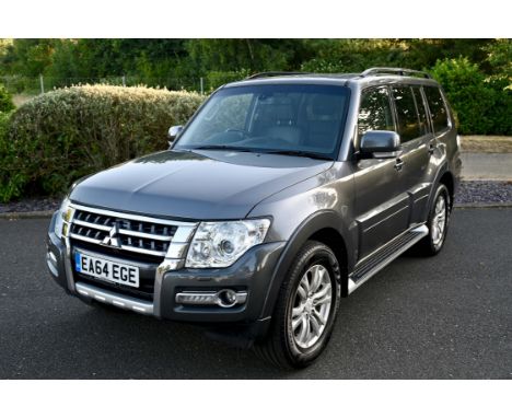 2014 Mitsubishi Shogun SG3 DI-D LWB 4x4 Auto Mileage 72,000 Eiger Grey Metallic with black leather upholstery, Electric Panor