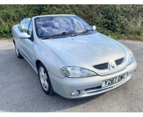 Renault Megane Convertible. Registration number: Y287 OWC. Mileage: 56,946.- Genuine low mileage from new- MOT until February