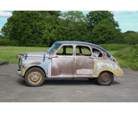 1953 Jowett Javelin saloon. Originally beige with red leather upholstery. This car was built in 1953 and allocated by Jowett 