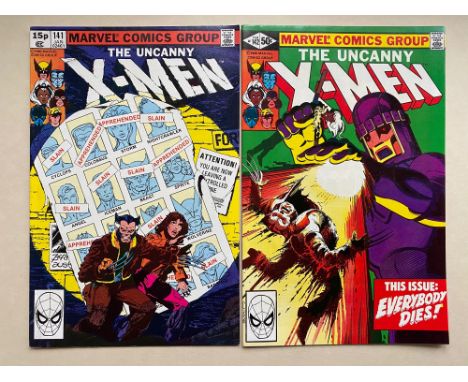 UNCANNY X-MEN #141 &amp; 142 (Lot of 2) - (1981 - MARVEL Cents &amp; Pence Copy) - "Days of Future Past" parts one &amp; two 