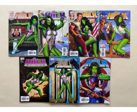 SHE-HULK #1, 2, 3, 4, 5, 6 , 7 (7 in Lot) - (2005/06 - MARVEL CENTS Copy) - Greg Horn covers - All First Printings - Flat/Unf