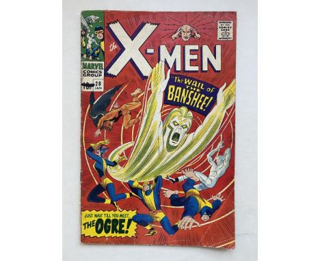 UNCANNY X-MEN #28 - (1967- MARVEL Pence Copy) - First appearance of the (future X-Man) Banshee + Ogre, Mimic appearances - We