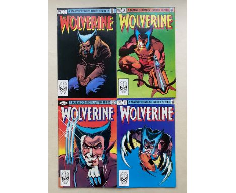 WOLVERINE #1, 2, 3, 4 (4 in Lot) - (1982- MARVEL Cents/Pence Copy) - First solo series - Complete 4 issue run - Frank Miller 