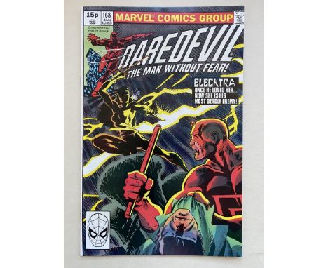 DAREDEVIL #168 - (1981 - MARVEL - Pence Copy) - Origin and first appearance of Elektra (mis-spelled on cover) - Frank Miller'