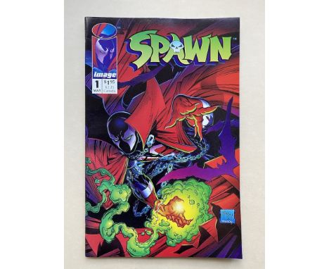 SPAWN #1 (1992 - IMAGE Cents Copy) - First appearance of Spawn (Al Simmons) includes pull-out Spawn poster by McFarlane + Spa